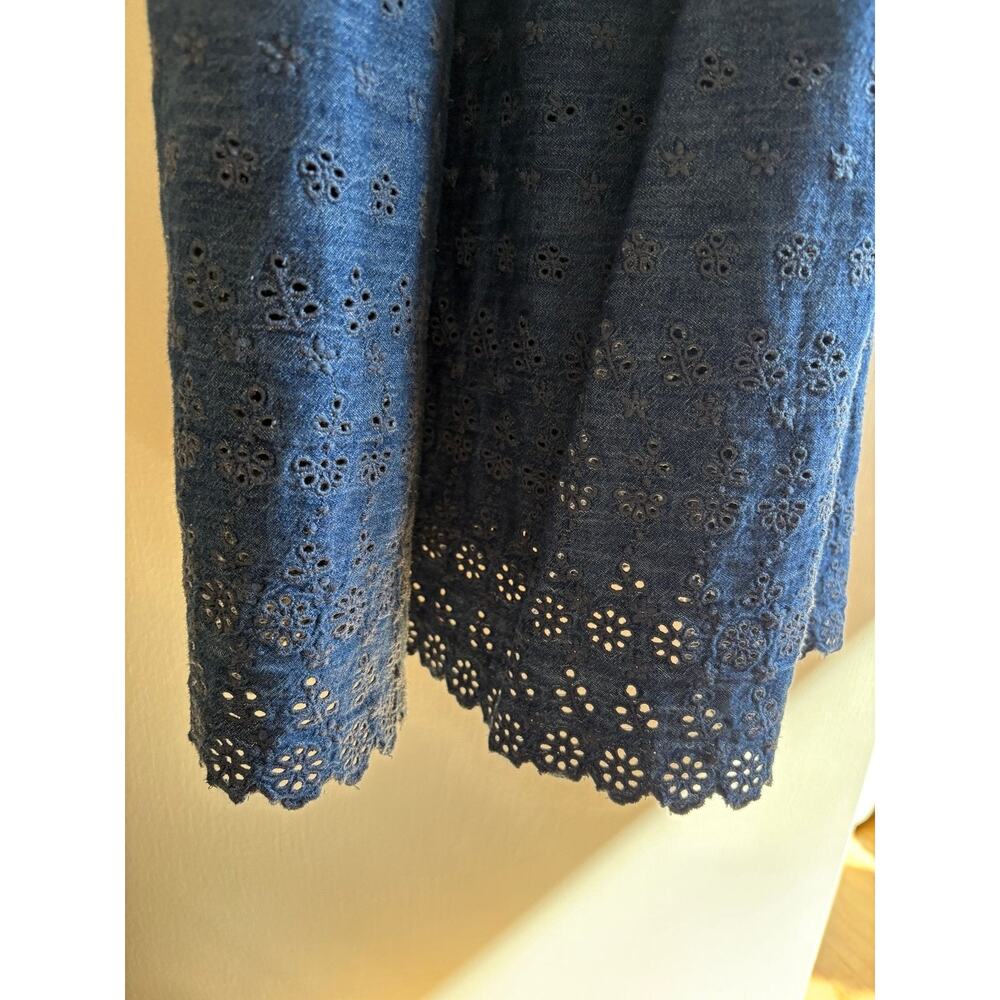 Gap x Doen Eyelet Denim Midi Dress - S - Picture 5 of 5